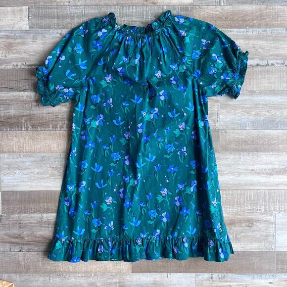 Hill House Home Katherine Emerald Botanical Nap Dress XS - Picture 3 of 5